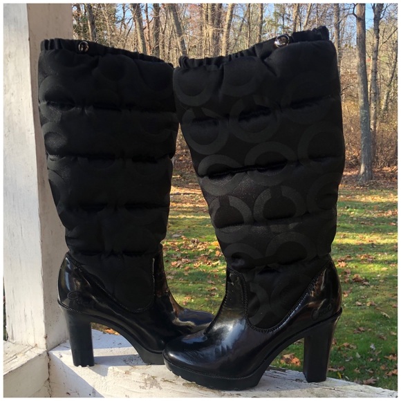 Coach Shoes - Coach Loryn black heeled boots